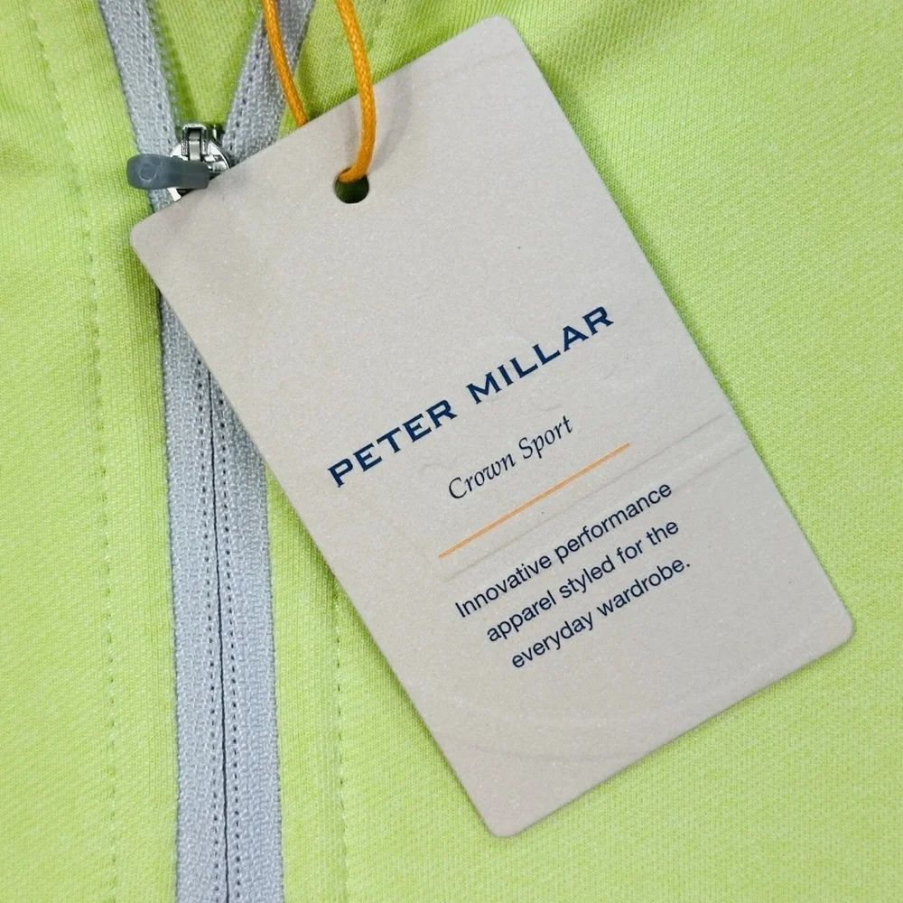Peter Millar Lime Green Quarter-Zip Top large NWT - Picture 4 of 11